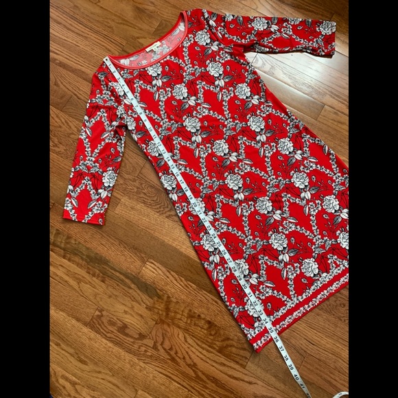 Max Studio Red Floral Sheath Dress Casual Travel Collegiate - Sz S.   EUC! - Picture 7 of 12